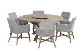 4 seasons outdoor lisboa diningset louvre rond tafel met lazy susan unieke 4 seasons outdoor loungesets tuinsets meubel ideeen tuinsets meubels reinigen