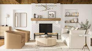 11 Ways To Lay Out A Living Room With Fireplace Design Modsy Blog 5 ways to decorate your fireplace + mantel in the off season.