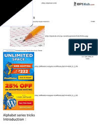 You roughly know it's between the o and the t, so you start counting at the o. Alphabet Series Tricks Pdf