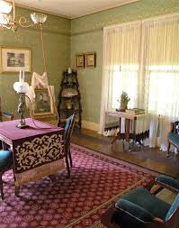 8914 20 Aesthetic Rosettes Wilton Carpet In Burgundy C 1889 At The Billings Farm Museum Supplied By J R Victorian Interiors Victorian Rooms Victorian Homes