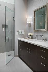 Found This On Houzz I Like The Dark Wood Vanity Honeycomb Pattern Gray Tile And Somewha Gray And White Bathroom Bathroom Design Luxury Modern Master Bathroom