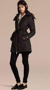 Wasserabweisender Parka In Rautensteppung Schwarz Burberry Burberry Jacket Fashion Coat
