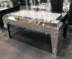 New Diamond Crush Sparkle Crystal Mirrored Rectangular Coffee Table With Crush Legs And Top In Stock In 2020 Mirrored Furniture Mirrored Furniture Decor Rectangular Coffee Table