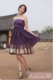 Hanbok Cocktail Dress Purple Concept From Hanbok Korean Traditional Dress Traditional Dresses Dresses