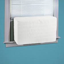 A typical window blind is made up of several long horizontal (or vertical) slats of various types of hard material, including wood, plastic or metal which are held together by cords that run through the blind slats. Amazon Com Aozzy Ac Covers For Inside Unit Indoor Air Conditioner Covers For Window Units Winter Beige Double Insulation Quilted Ac Cover Keeps Cold Air Out Eliminates Dirt 21 Lx14 H X2 7 D