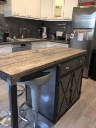 Industrial Style Kitchen Central Island In 2020 Industrial Kitchen Island Industrial Style Kitchen Kitchen Dining Room Combo