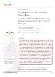 The malaysian nuclear energy licensing act 1984 will offer for a liability regime within the event of a nuclear catastrophe. Pdf Siting Consideration For Nuclear Power Plant A Review
