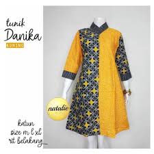 Baik di toko, butik, mall sampai department store. Terbaru Wa 0838 6568 9730 Tunik Danika Kuning Batik Wanita Model