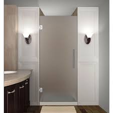 Most tubs are a standard size and odds are that a normal tub door kit will work. Aston Cascadia 29 In X 72 In Completely Frameless Hinged Shower Door With Frosted Glass In Chrome Sdr995f Ch 29 10 The Home Depot
