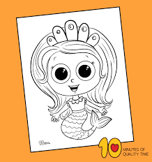 Consider having a story time to go with your coloring sessions. Printable Mermaid Coloring Page 10 Minutes Of Quality Time