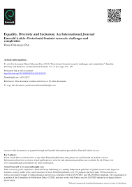 Pdf Postcolonial Feminist Research Challenges And Complexities