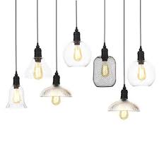 Industrial style globe pendant lights hang above the extra long island. Black Pendant Light With Clear Glass Shade Contemporary Mid Century Modern Style Lighting Fixture Kitchen Island Light Deco Diy Lamp Checkerlamp Fountain Aliexpress