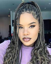 Amal Fashanu Blacked Out Edition Metise Mini Handbag For Women Braided Hairstyles Hair Styles Box Braids Hairstyles