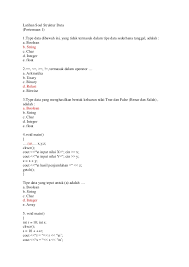 Check spelling or type a new query. Soal Uts Struktur Data Bsi Semester 2