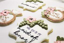Bridesmaid Proposal Cookies Bridesmaid Cookies Sugar Cookies Sugar Cookies Decorated