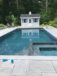 Dark grey reflect the colors of nature in your pool or spa with plasterscapes™ tinted pool plaster. Medium Gray Plaster Swimming Pool Landscaping Pool Plaster Backyard Pool