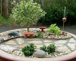 Bello Mini Parque En Maceta Mini Garten Miniaturgarten Zen Garten