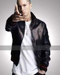 Eminem Not Afraid Bomber Leather Jacket Eminem Black Leather Bomber Jacket Bomber Jacket