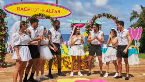 Version of the british show 'love island' where a group of singles come to stay in a villa for a few weeks and have to couple up with one another. 3lmzvlav81tjjm