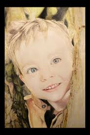 One of my latest portraits 😊 And sandy background. I got quite a a long  break from drawing