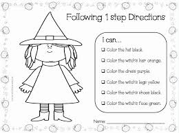 Printable Following Directions Worksheet Follow Direction Worksheets Last Multi Step Direc In 2020 Halloween Speech Activities Following Directions Halloween Preschool