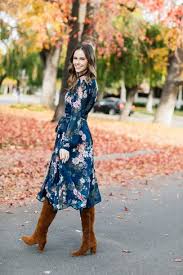 Pairing your dress with black heels makes a flattering, sophisticated. Blue Floral Midi Dress Outfits 11 Ideas Outfits Lookastic