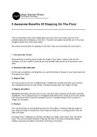 5 Awesome Benefits Of Sleeping On The Floor Sleep On The Floor Benefits Of Sleep Sleeping Benefits