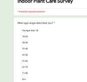 Indoor Plant Care Survey (Building Insight for a University ...
