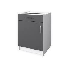 Caisson bas porte pour four cm blanc, caisson bas porte cm. Obi Meuble Bas De Cuisine L 60 Cm Gris Mat Cdiscount Maison