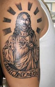 In both the images and the videos, the character the heavy is seen in the shadow saying, i fear no man. Shall Fear No Evil Jesus Tattoo Tattooimages Biz