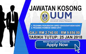 Universiti utara malaysia (uum) ~ pelbagai kekosongan bukan akademik. Jawatan Kosong Universiti Utara Malaysia Uum 25 Januari 2018 Jawatan Kosong Kerajaan Swasta Terkini Malaysia 2021 2022