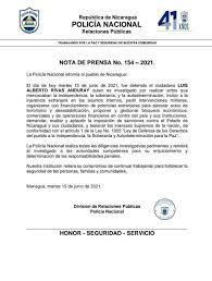 La policía de nicaragua detuvo este martes al presidente ejecutivo del banpro, grupo promérica, luis rivas anduray, por 'incitar a la injerencia extranjera. Pedro J Chamorro U Nicahokie Twitter