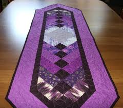 Purple Quilted Table Runner Purple Table Runner Quilt Purple And Raspberry Table Runner Quiltsy H Quilted Table Runners Purple Table Patchwork Table Runner