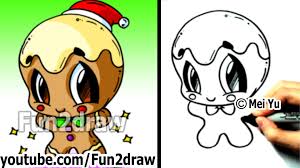 Easy to draw christmas pictures. How To Draw Christmas Pictures How To Draw A Gingerbread Man Cute Easy Cute Art Fun2draw