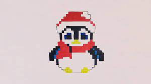 Voir cette épingle et d'autres images dans pixel art par leroy. Comment Dessiner Un Pingouin De Noel Pixel Art Youtube