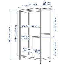 Ikea hemnes bridging shelf and hemnes tv stand ikea garderobe. Hemnes Wardrobe With 2 Sliding Doors White Stain 120x197 Cm Ikea