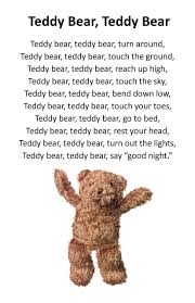 Itty Bitty Rhyme Teddy Bear Teddy Bear Anaokulu Okul Oncesi Ingilizce