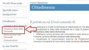 Modulo Cittadinanza Italiana Visualizzare Lo Stato Della Domanda Cittadinanza Italiana