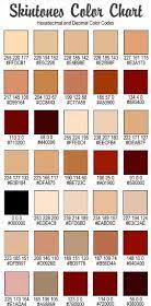 Rgb Codes For Hair And Skin Skin Color Palette Colors For Skin Tone Skin Color