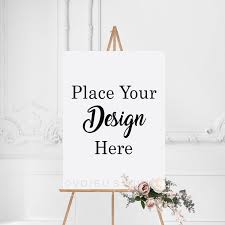 Empty wedding chalkboard sign mockup scene. Wedding Sign Mockup Easel Mockup Poster Mockup Vdieu 275 Sign Mockup Poster Mockup Wedding Signs