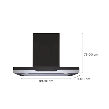 Buy elica METEORITE EDS HE LTW 90 NERO T4V L 90cm 1010m3/hr Ducted Wall  Mounted Chimney with Touch Control Panel (Black/Grey) Online – Croma