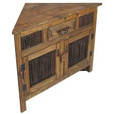 Find american made, real wood hall cabinets, pantries, pie safes, trash bins,phone cabinets and jelly cupboards. Small Rustic Wood Corner Cabinet With Twig Doors