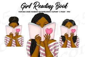 What are some vector illustrations of african american kids? Reading Girls Natural Hair African American Clipart Png 776294 Illustrations Design Bundles