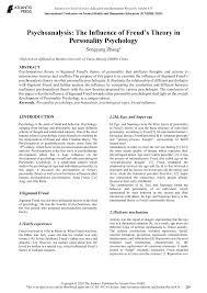 The interpretation of dream meaning: Pdf Psychoanalysis The Influence Of Freud S Theory In Personality Psychology