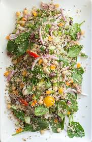 Quinoa Salad With Spinach And Red Wine Vinaigrette Recipe Quinoa Salad Easy Quinoa Salad Red Wine Vinaigrette