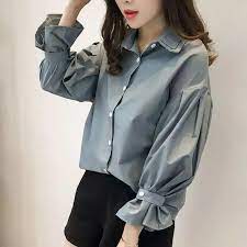 Belanja online fashion di matahari.com banyak keuntungan mulai dari cashback voucher sampai dengan bebas ongkos kirim hanya di matahari.com Blue Top Blouse Wanita Blouse Kerja Kemeja Kerja Moderna Baju Korea Fesyen Wanita Pakaian Wanita Atasan Di Carousell