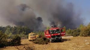 Antalya'nın kumluca ilçesi mavikent mahallesi karaöz koylar mevkiinde bulunan ormanlık alanda saat 10.30 sıralarında orman yangını çıktı. Antalya Serik Te Orman Yangini 4 Helikopter Ve 30 Arazoz Mudahale Ediyor