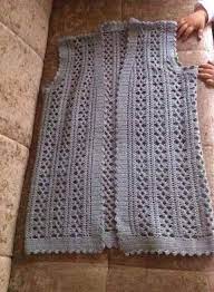 Gri Orgu Bayan Yelek Modeli Colete De Croche Rede De Croche Roupas De Croche
