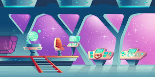 Download Cartoon Interior Of Spaceship Cockpit With Control Panels And Handwheel For Free In 2020 Vector Background Cartoon Background Cartoon Spaceship