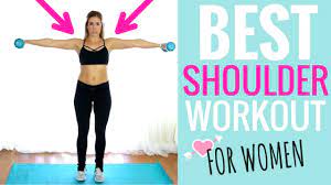 Master fitness trainer kaizzad capadia, teaches you the correct way of performing the barbell shrug. Best Shoulder Workout For Women 10 Min Tank Top Arms Workout W Dumbbells Youtube